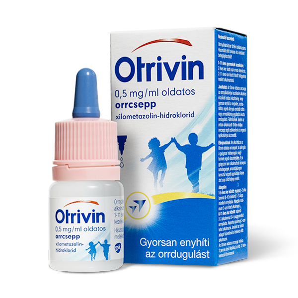egy doboz Otrivin 0,5 mg/ml oldatos orrcsepp